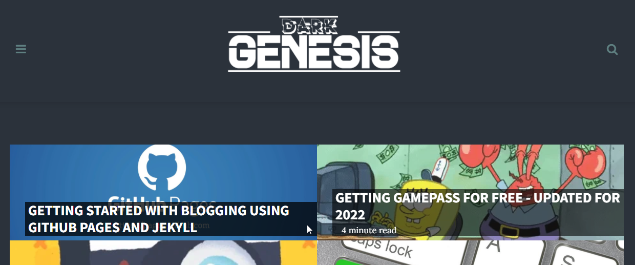 Dark Genesis site